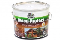 Пропитка "Wood Protect" для защиты древесины, махагон 10л "Dufa"